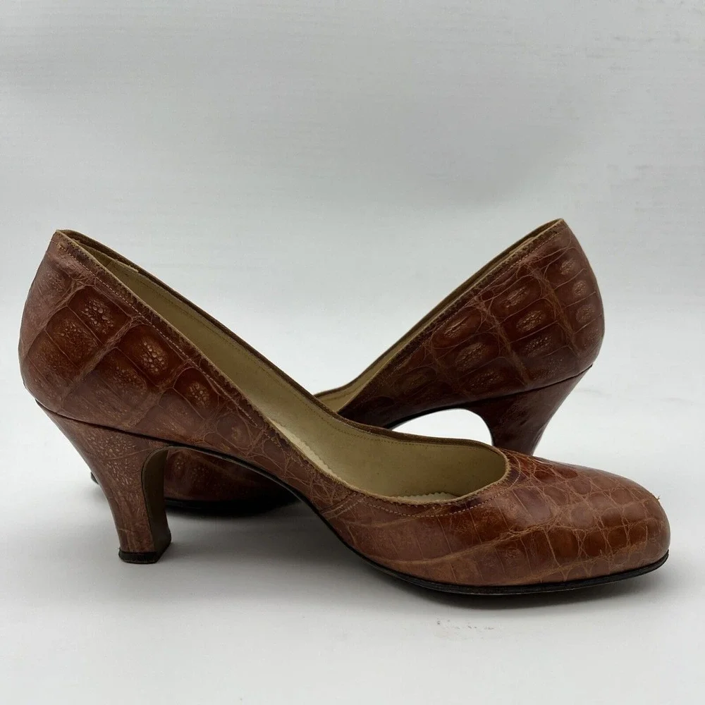 Vintage Geri's GENUINE ALLIGATOR HONEY BROWN 3
